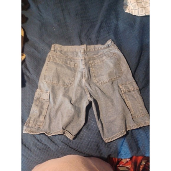 Wrangler Denim Jean Shorts 33 Mens Cargo Blue Cotton Adult Outdoors - Picture 2 of 3